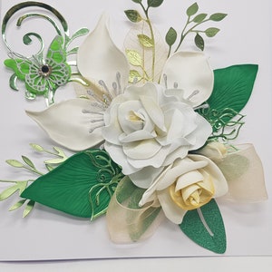 Luxus 3D Kunst handgemachte Grußkarte mit GESCHENKbox. Personalisierte GEBURTSTAG jedes Alter jeden Anlass Muttertag Hochzeit Jahrestag Liebeskarte