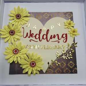Handgemaakte wenskaart met cadeaudoos Verjaardag/Verjaardag Gepersonaliseerde kaart voor elke gelegenheid MUM en DAD Speciaal koppel Huwelijksverjaardag Liefde