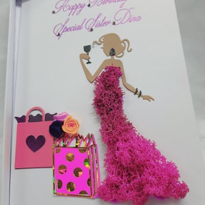 Tarjeta de cumpleaños personalizada para hermana, mamá, amiga, Cajas, Tarjeta RECUERDO