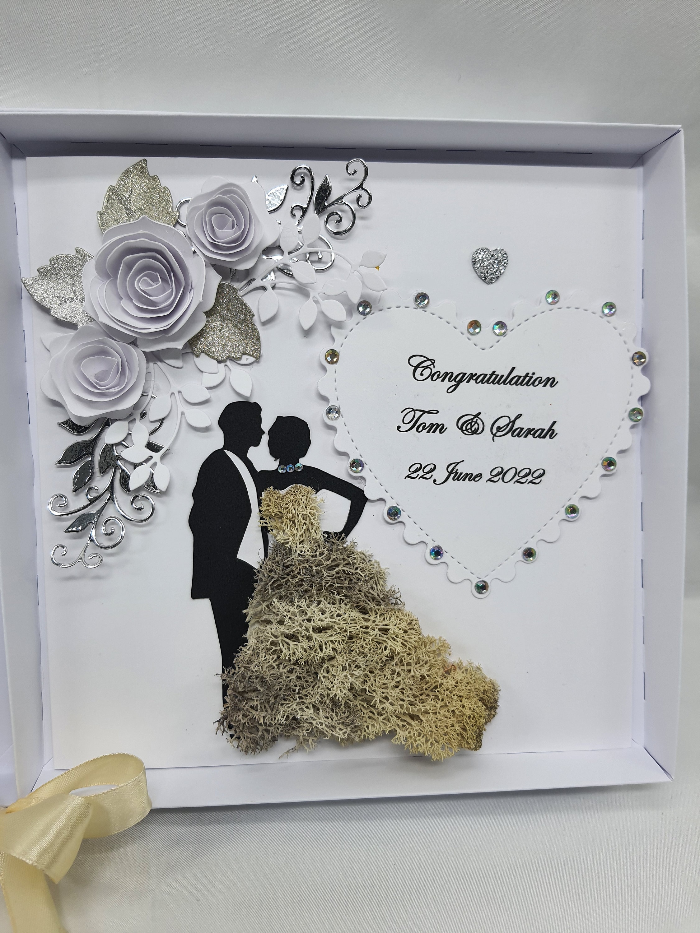 Handmade Luxury PERSONALISED Wedding Day Card Groom Bride - Etsy