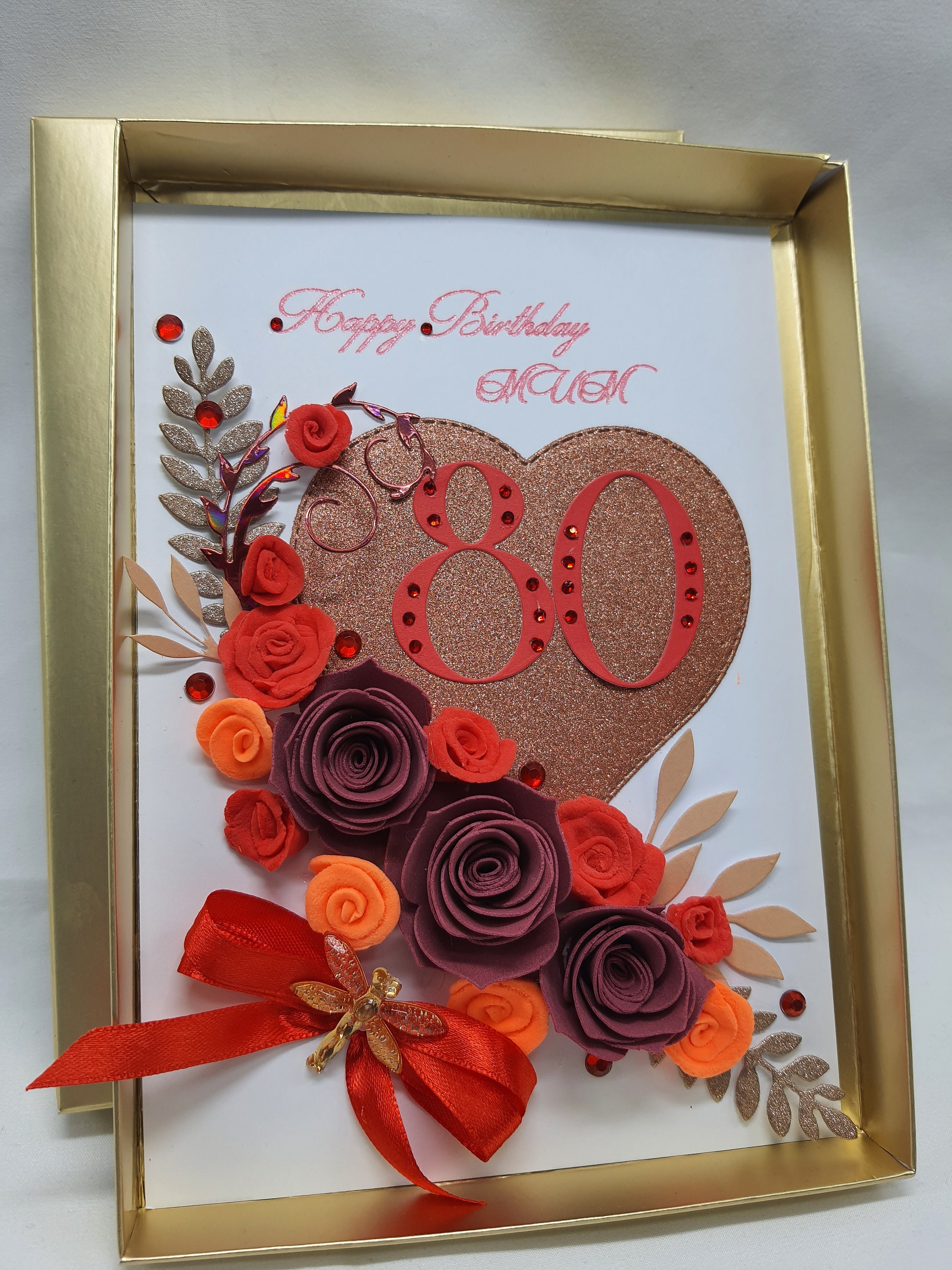 Hallmark Geburtstagskarte Für Die Ehefrau – Mit 3D-Blumen, Goldfolie & Persönlichem Text | Inkl. Umschlag