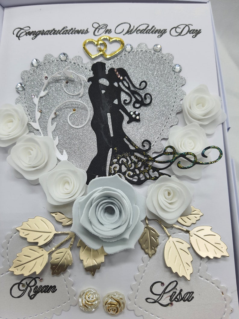 Personalized 3D Wedding Card: Handmade Luxury Gift Boxed Card - Etsy Canada