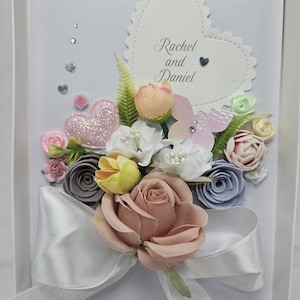 Biglietto di auguri di lusso 3D fatto a mano con scatola REGALO. Biglietto di auguri personalizzato per COMPLEANNO, qualsiasi età, qualsiasi occasione, festa della mamma, anniversario di matrimonio, biglietto d'amore