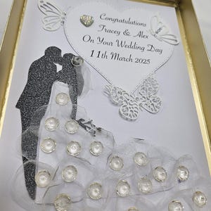 Carte de mariage personnalisée de luxe faite main, marié, mariée, boîte de présentation de fiançailles d'anniversaire, carte souvenir 3D