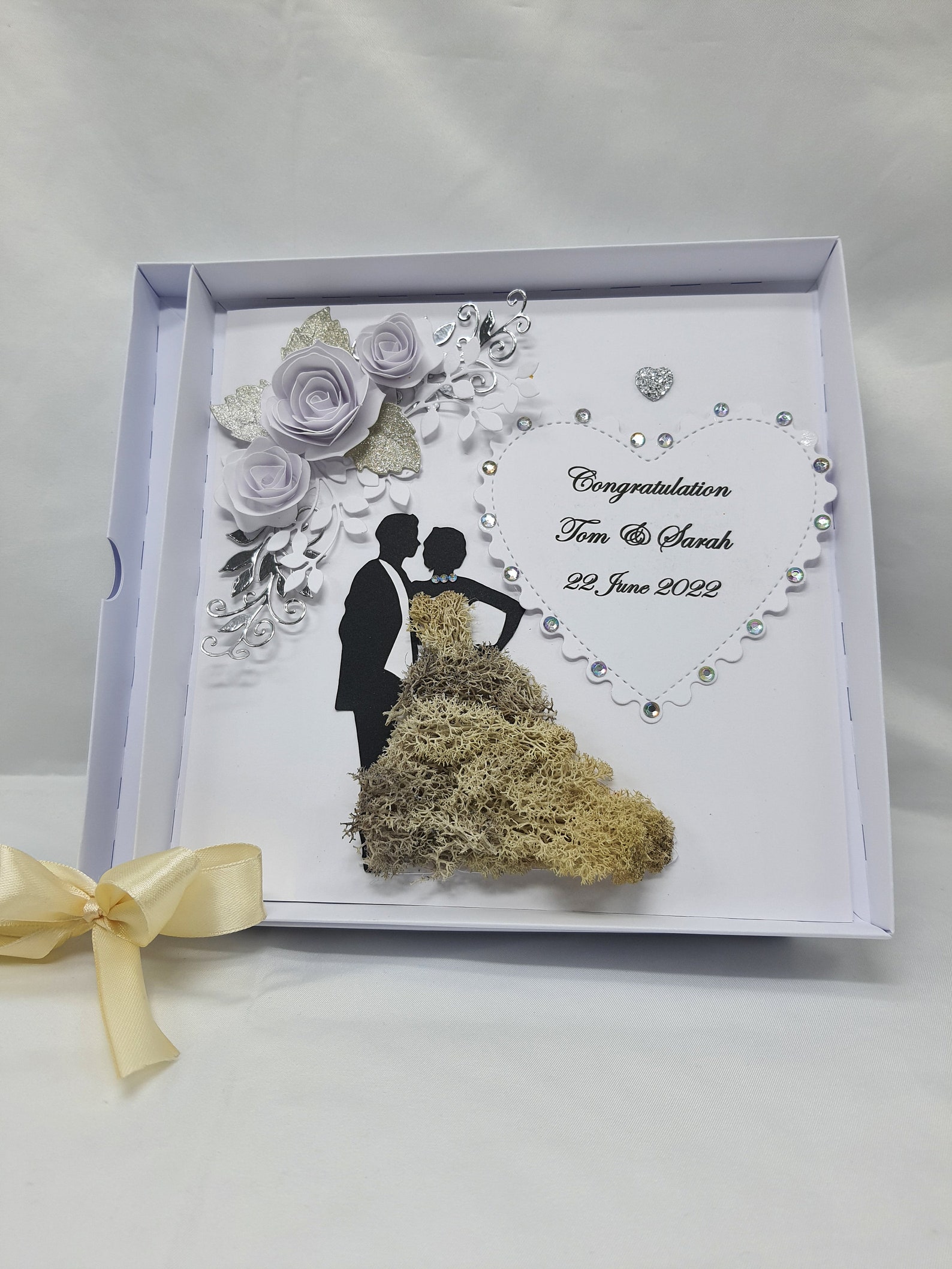 Handmade Luxury PERSONALISED Wedding Day Card Groom Bride - Etsy