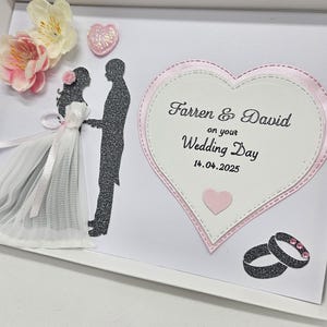 Cartão de casamento de luxo feito à mão, caixas de cartão de casamento PERSONALIZADAS, cartão de lembrança, cartão com caixa de presente, saudações de amigos dobradas em 3D