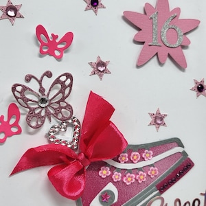 Geburtstags-Mädchen-Teenager-Frauen-Meilenstein-Alter 16 Geburtstags-Gruß-Karte für wunderbare TOCHTER-Enkelin mit GESCHENK-Box