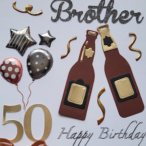 Biglietto di auguri di buon compleanno per fratello speciale, 50°, 60° e 40° compleanno con scatola regalo
