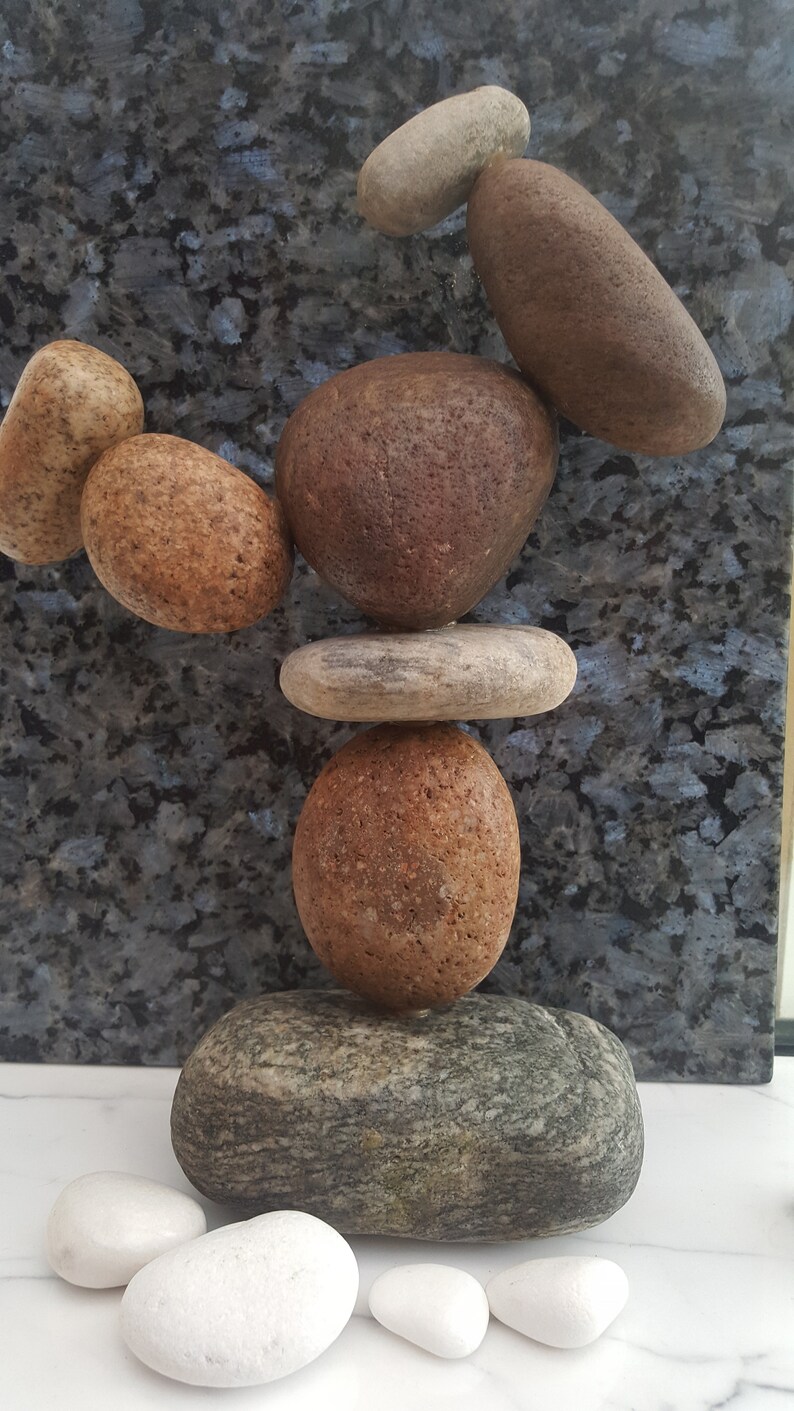 Zen Sculpture Rock Cairn Stone Art Rock Balancing Etsy