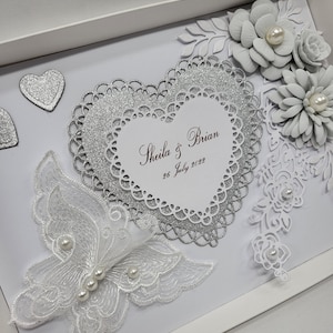 Biglietto di fidanzamento di lusso personalizzato fatto a mano per il giorno del matrimonio. ANNIVERSARIO