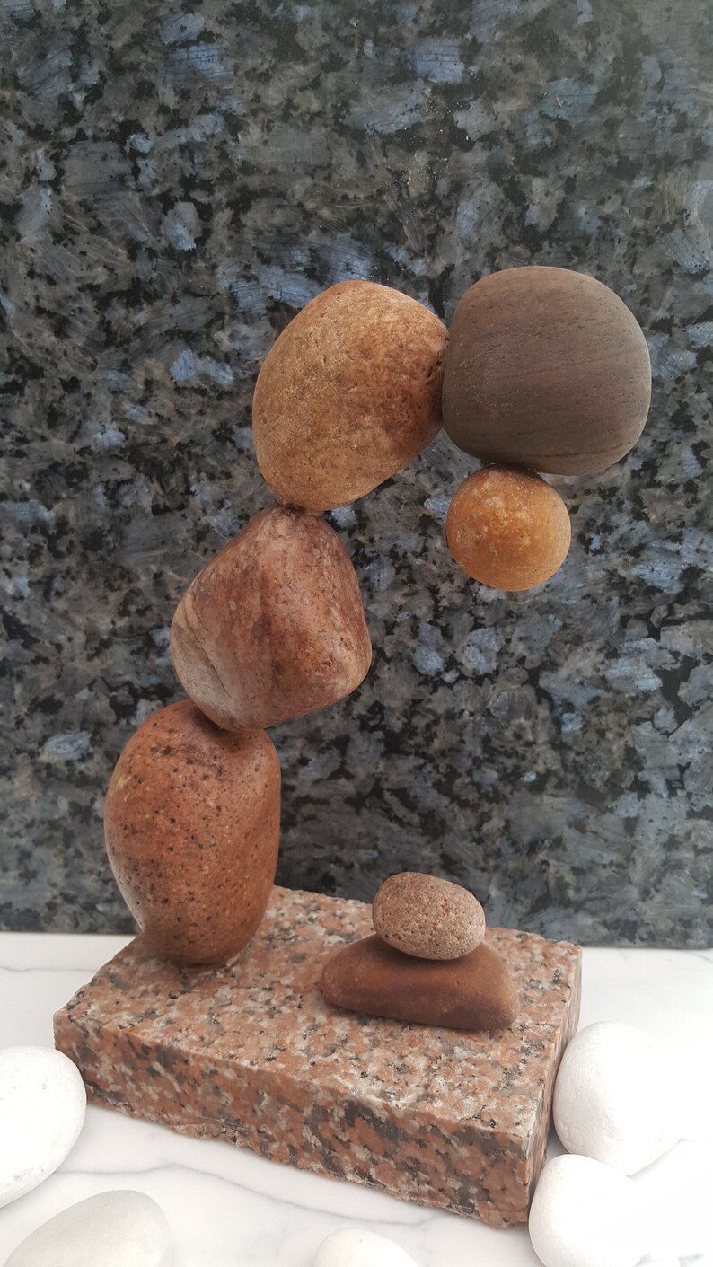 Zen Sculpture Rock Balancing Rock Cairn Stone Art Etsy