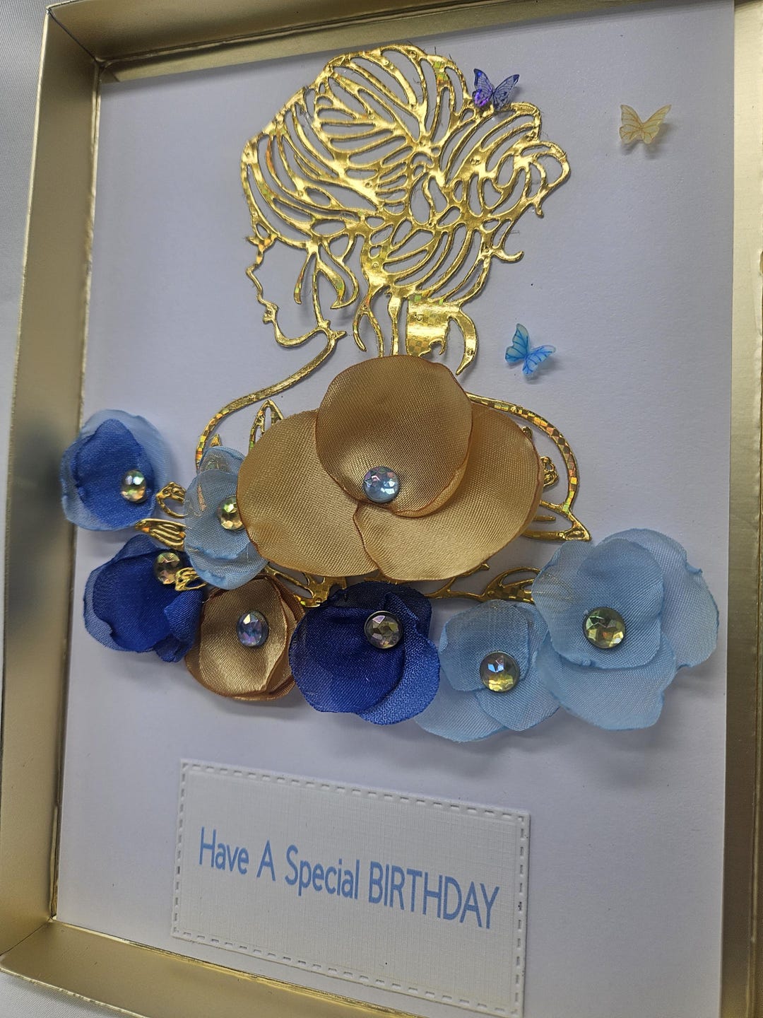 Handmade 3D Floral Birthday Card With Gift Box - Etsy