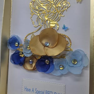 MUTTER TAG Karte Handgemachte Orichid Karte für spezielle Mama Geburtstagskarte mit GESCHENK-Box