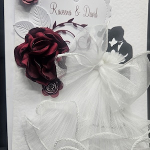 Luxury handmade Wedding Day Card PERSONALISED Wedding Card Boxes Card KEEPSAKE Card with GIFT box 3D Folded Friends Greetings