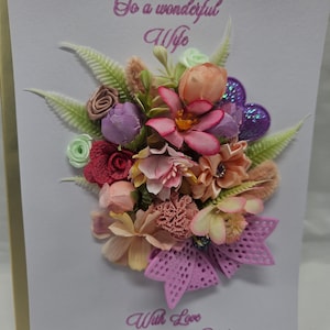Carte d'anniversaire de luxe pour maman, épouse et fille avec boîte personnalisée Fait main 30e 40e 50e 60e 70e 80e 80e 100e Tout âge
