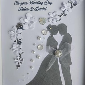 Cartão de casamento de luxo feito à mão, caixas de cartão de casamento PERSONALIZADAS, cartão de lembrança, cartão com caixa de presente, saudações de amigos dobradas em 3D