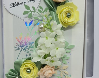 Fotogrußkarte Mit Weißen Lilien – Beileidskarte, 150x150 Mm, Blanko Innen