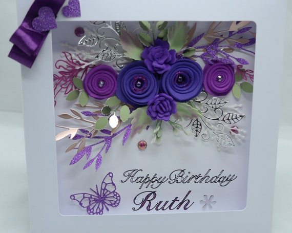 BIRTHDAY Card Luxury 3D Art Handmade Greeting Card in GIFT Box | Etsy