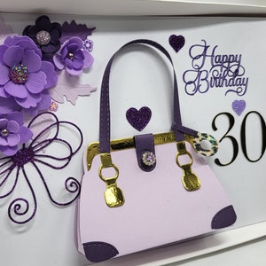 Carte d'anniversaire personnalisée faite main pour une merveilleuse femme, maman et fille avec boîte-cadeau