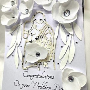 Handgemachte PERSONALISIERTE Hochzeitstag-Karte Bräutigam-Braut-JAHRESTAG Verlobungs-Präsentationsbox 3D-KEEPSAKE-Karte