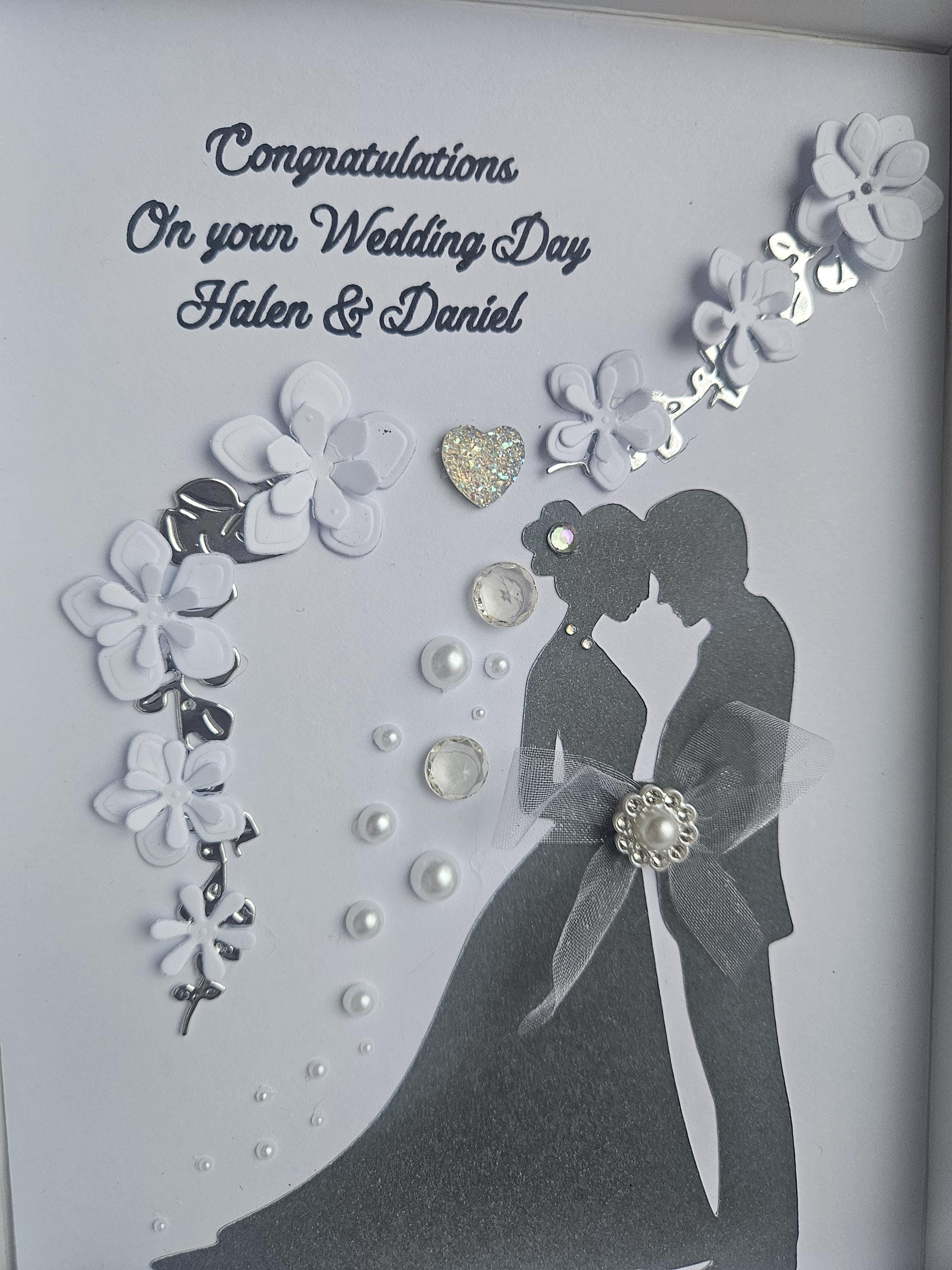 Personalized Handmade 3D Wedding Card With Gift Box - Etsy