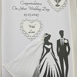 Carte de mariage romantique en papier de luxe, cadeau pour M. et Mme, parfaite pour une célébration élégante