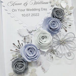 Biglietto per il giorno del matrimonio PERSONALIZZATO Biglietto di nozze fatto a mano con scatola REGALO per una coppia di amici speciali