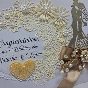 Personalisierte Hochzeitskarte Schwiegertochter Schwiegertochter & Schwiegersohn Paar Freunde 3D Karte mit Box