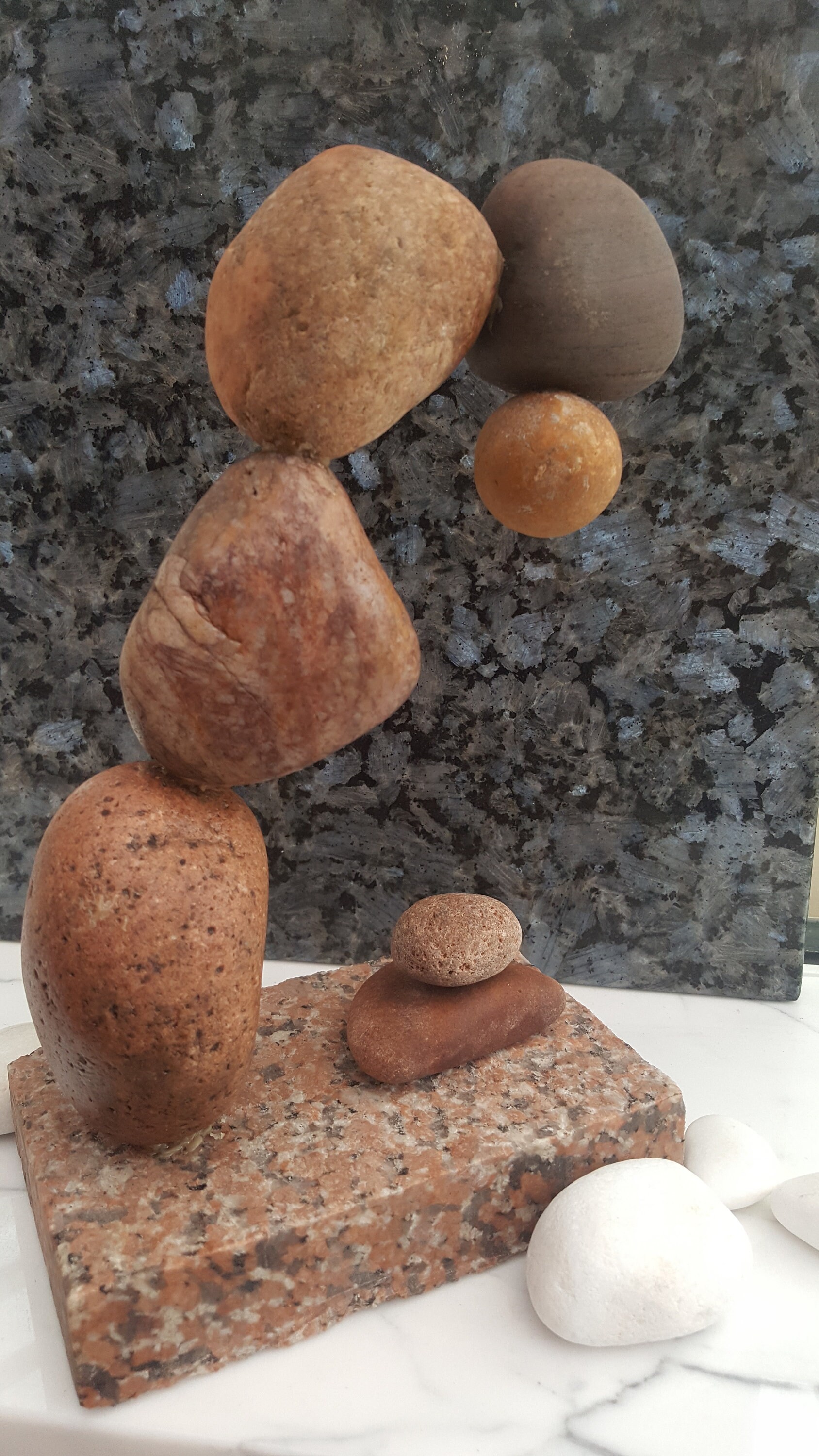 Zen Sculpture Rock Balancing Rock Cairn Stone Art Etsy