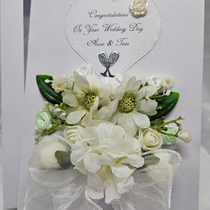 Trouwdag Luxe Handgemaakte Verjaardag Gepersonaliseerde kaart Verlovingskaart 3D Geschenkdoos voor speciaal koppel