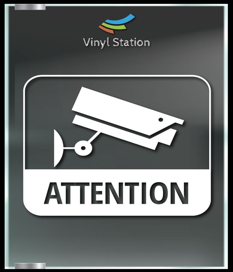 Security Video Cameras in use Recording Sign Business Store Vinyl Window Decal.