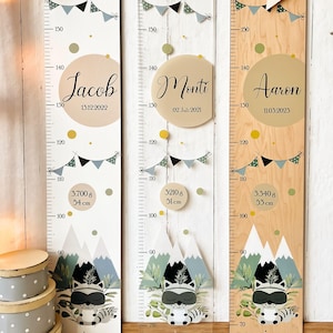 Messlatte, Messlatte Kinder Holz, Kinder Messlatte, Messlatte Waschbär, Messleiste Kinder, Kinderzimmer, Baby Geschenke, Montessori