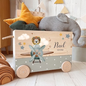 Holzbox, Spielzeugkiste Holz, Spielzeugkiste, Kinderzimmer Deko, einzigartig, Spielzeugkisten, Geschenke, Taufe, Geburt, handmade