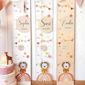 Messlatte Meilensteine, Messlatte Kinder, Geburtsgeschenk, Wanddeko Kinderzimmer, Taufgeschenk, Messlatte personalisiert, Geschenk Geburt