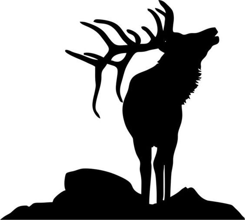 Bugling Elk Decal Etsy