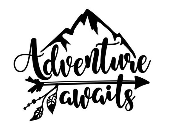 Adventure Awaits STENCIL Adventure Awaits DECAL Arrow Stencil Arrow Decal One Time Use Adhesive 