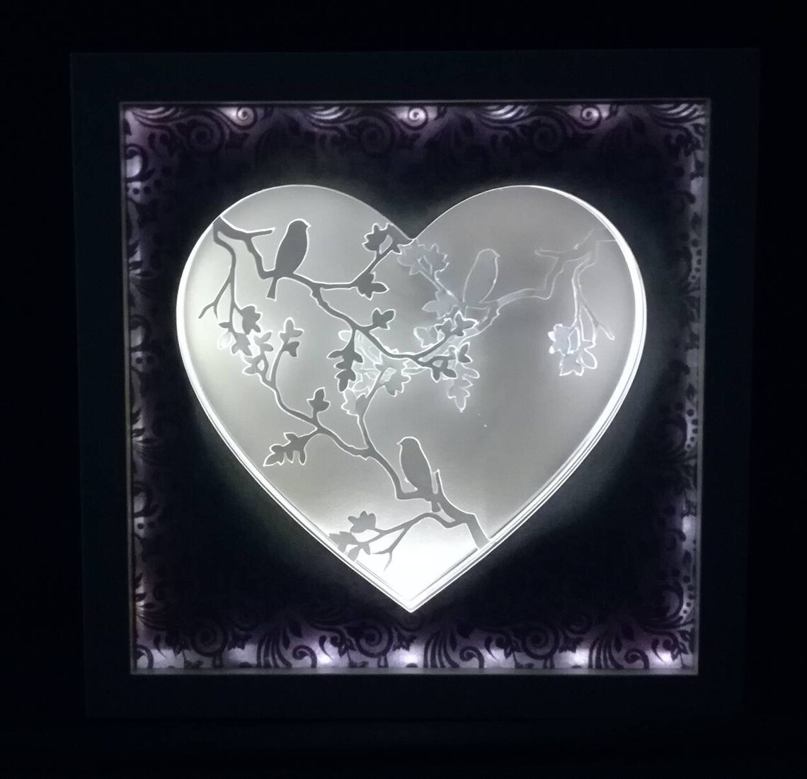 Light frame / illuminated picture frame with 3D image Etsy