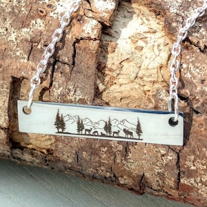 Collier de montagne, Choker de montagne, collier d&#39;arbre, choker d&#39;arbre, collier de plein air,