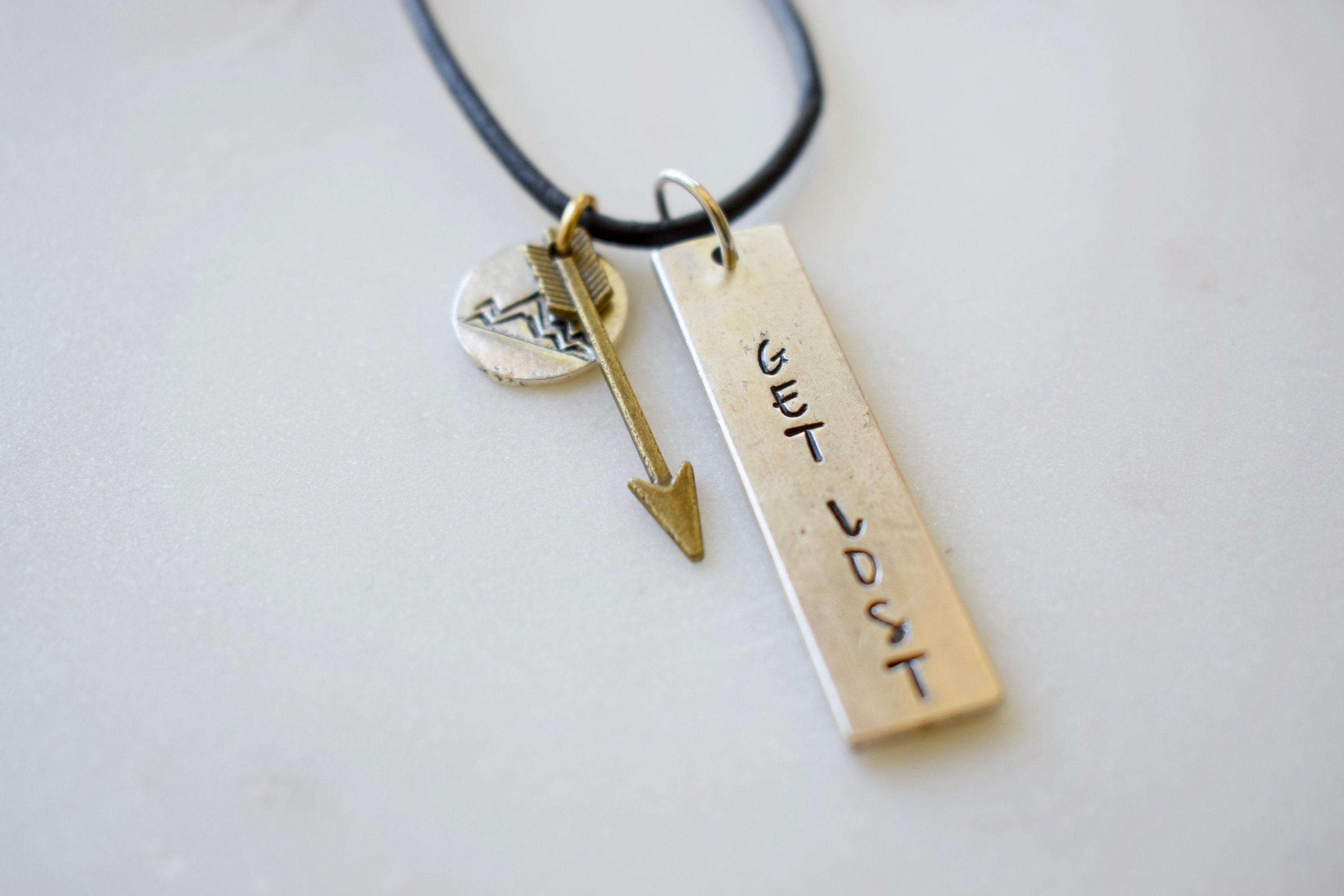 Get Lost Necklace Mountain Necklace Personalize Necklace Etsy