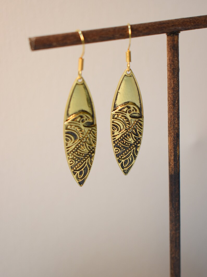 Surfboard Earrings Surfer Earrings Ocean Earrings Hawaiian Etsy