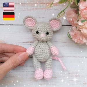 Crochet mouse pattern / small amigurumi toy PDF / little rat crochet pattern