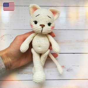 Crochet cat pattern / amigurumi doll animal plush toy PDF