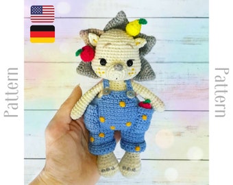 Crochet hedgehog pattern, amigurumi toy tutorial in English and German