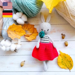Amigurumi bunny pattern/ Crochet bunny pattern / DIY amigurumi toy doll / Baby toy crochet pattern, Easter bunny in English and German