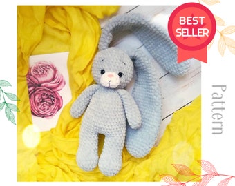 Amigurumi bunny pattern / Crochet bunny pattern / PDF crochet plush toy tutorial