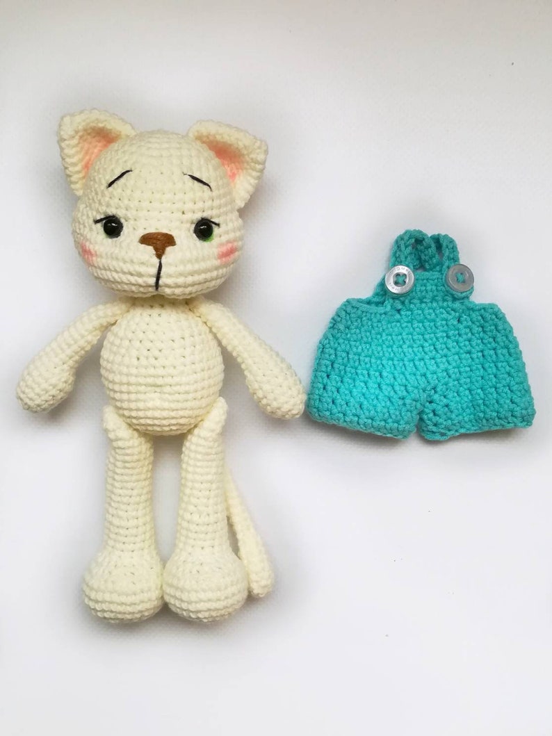 Crochet Cat Pattern Amigurumi Cat Doll Tutorial Animal Toy Etsy