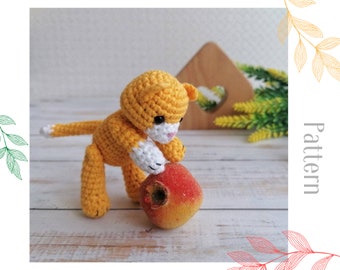 Crochet pattern cat / amigurumi small toy / Kitten / baby toy