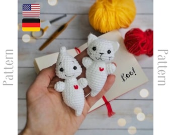 Crochet Halloween pattern, baby ghost amigurumi, cute small toy, Halloween decor, cat ghost for decoration and playing