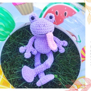 Crochet frog pattern, amigurumi plush frog tutorial in English, summer toy