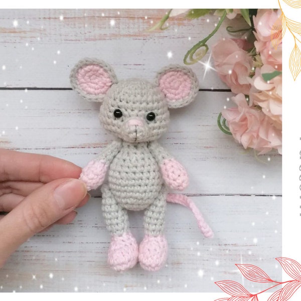 Crochet mouse pattern / small amigurumi toy PDF / little rat crochet pattern